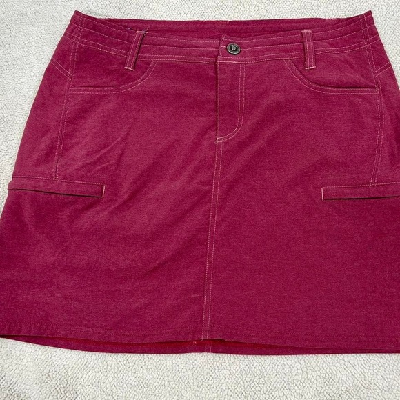 Kuhl Pants - Kuhl Skort Women s 8 Mauve Hiking Camp Skirt Zip Pockets Stretch